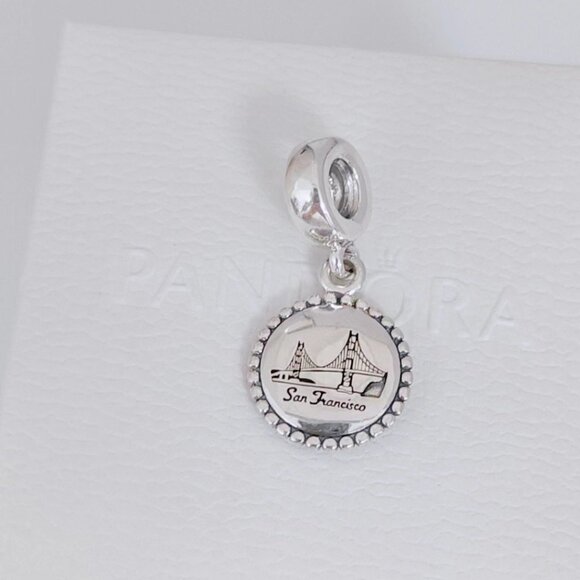 Pandora San Francisco Bridge Dangle Charm S925 Silver with box - Picture 3 of 9
